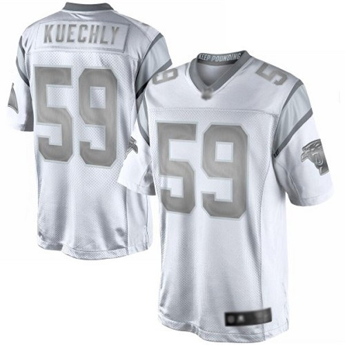 Carolina Panthers Limited White Men Luke Kuechly Jersey NFL Football #59 Platinum->carolina panthers->NFL Jersey